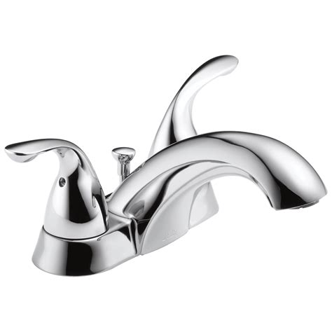 delta classic  handle centerset bathroom faucet  metal drain assembly  chrome lf