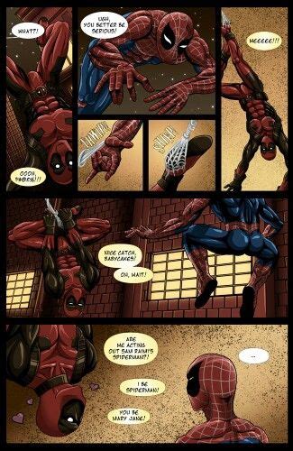 page 4 of my spideypool comic cuz i ♡ spiderman and deadpool spideypool comic spideypool