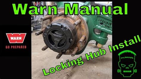 warn manual locking hub install youtube