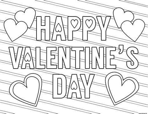 coloriage happy valentines day  love dessin st valentin  imprimer