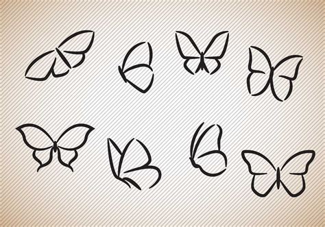 butterflies silhouettes vector   vector art stock