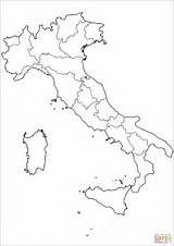 Coloring Italy Map Regions Outline Pages Printable sketch template