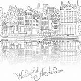 Amsterdam Sketch Drawing City Paintingvalley sketch template
