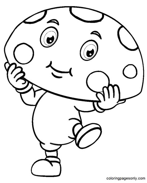 cartoon cute mushroom coloring pages mushroom coloring pages