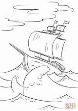 Coloring Waves Ocean Ship Pages Huge Sailing Boats Ships Printable Water Getcolorings Color Drawing Print Puzzle sketch template