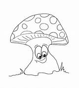 Mushroom Muchomor Mushrooms Grzyb Kolorowanka Druku Coloringhome Momjunction Wydrukuj Malowankę Drukowanka sketch template