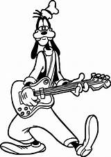 Guitar Coloring Pages Electric Printable Player Acoustic Goofy Playing Drawing Kids Color Colouring Outline Getdrawings Getcolorings Wecoloringpage Ghetto Cool Print sketch template