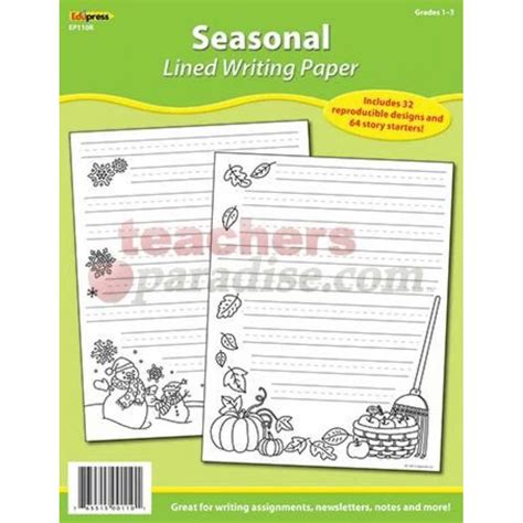 teachersparadisecom seasonal lined writing paper