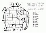 Coloring Elmer Elephant Popular Patchwork sketch template