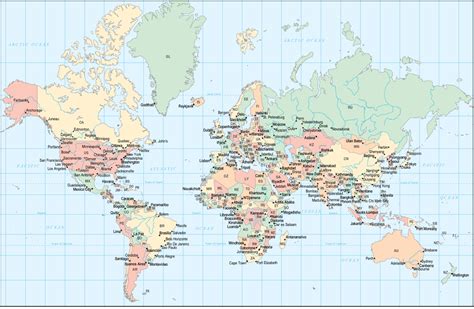 world map detailed map   world   countries