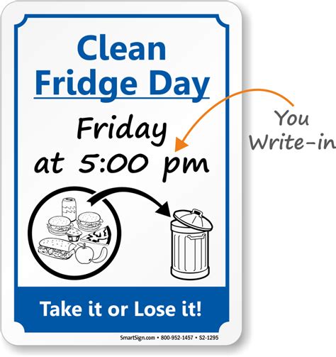 fridge clean     lose  sign sku   clean fridge