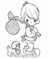 Precious Moments Coloring Pages Printable Christmas Kids Baby sketch template