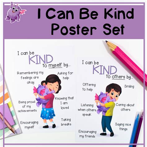 kind poster set  encourage kindness   kindness