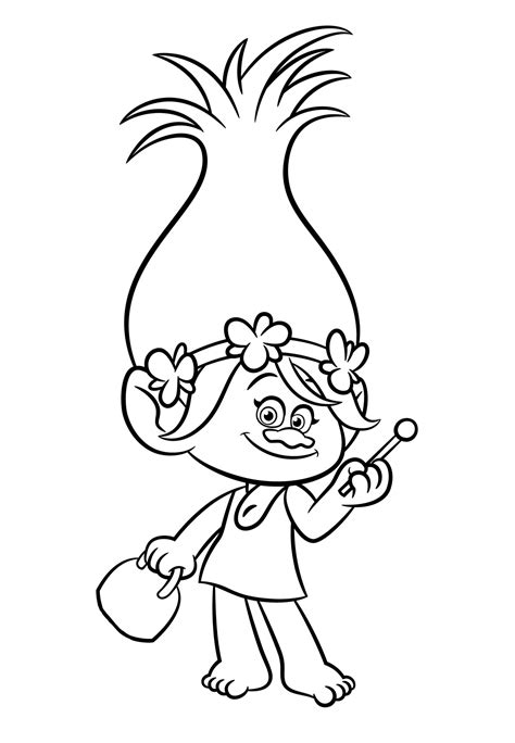 branch trolls pages beach coloring pages