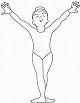 Rhythmic Gymnast sketch template