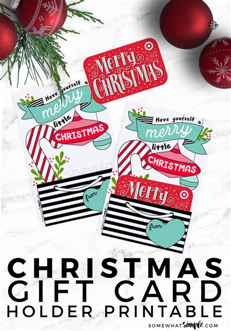 christmas diy gift card holder printable  simple