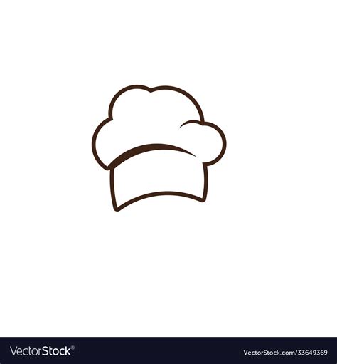 chef hat template design royalty  vector image