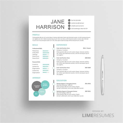 resume template  myjobsearchcom