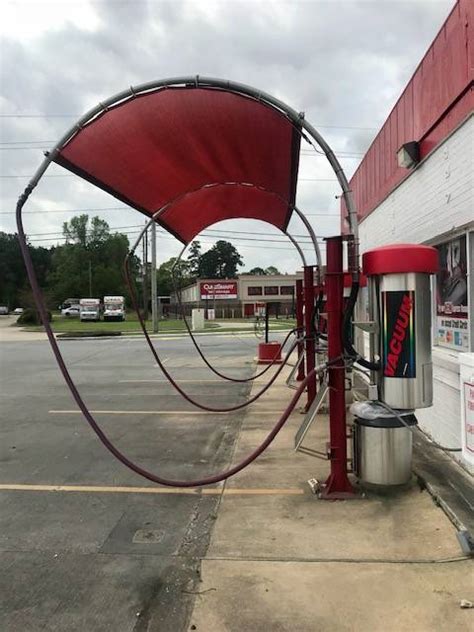 2418 - JE Adams - 3 Stall Hose Drop Vac System - Car Wash