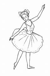 Coloring Ballerina Girl Pages Little Dancing Ballet Dancer Color Printable Print Getcolorings sketch template