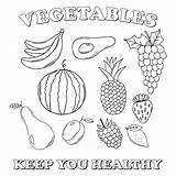 Coloring Pages Healthy Printable Fruit Templates Eating Vegetable Printables Food Cornucopia Vegetables Fruits Template Craft Cut Foods Sheets Sheet Color sketch template