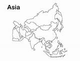 Asia Map Continent Printable Kids Coloring Maps Blank Choose Board Geography sketch template