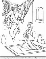 Annunciation Joyful Mysteries Rosary Gabriel Archangels Thecatholickid Sorrowful Prayed Popular sketch template