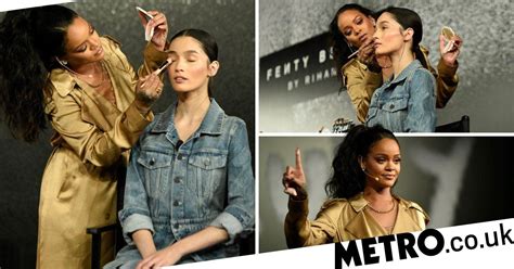 rihanna is centre of attention at fenty party as she shows