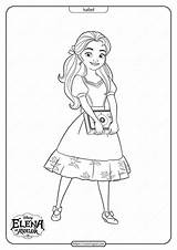 Elena Coloring Avalor Isabel Pages Printable sketch template