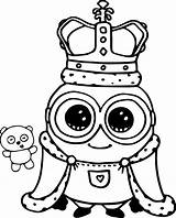 Coloring Pages Cute Minion Minions Kids Print Bestcoloringpagesforkids sketch template