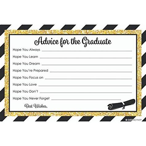 graduation party advice cards   graduate set   graduation