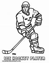 Coloring Hockey Pages Player Players Color Printable Online Game Popular Print Coloringhome Sheets sketch template