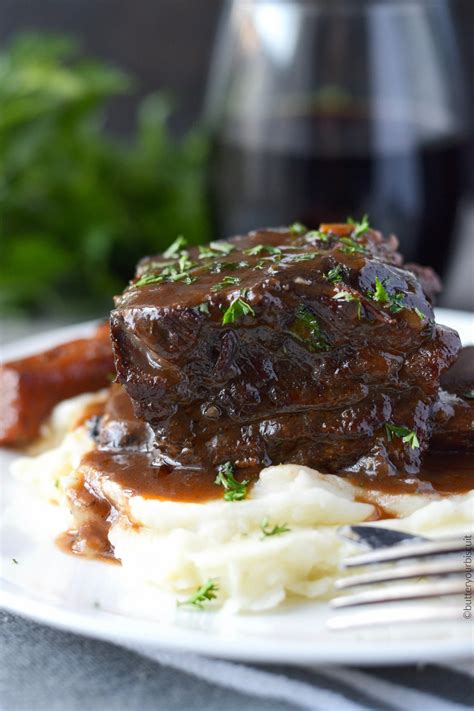 beef short ribs braised  red wine butter  biscuit