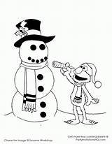 Coloring Pages Sesame Street Christmas Winter Library Clipart Elmo Popular sketch template