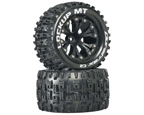 duratrax lockup mt  wd front mounted truck tires black   offset dtxc