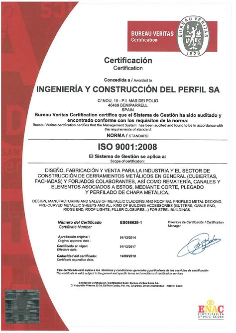 Certification Iso 9001 2015 Quality Ingeniería Y Construcción Del