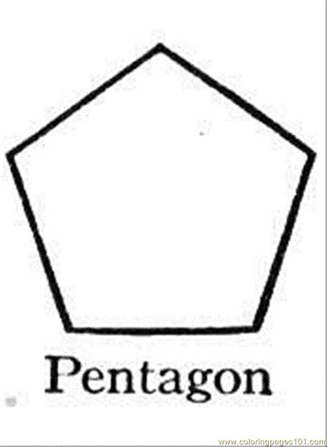 coloring pages pentagon  education geometry  printable