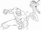 Hulk Vs Pages Spidey Coloring Spider Man Drawing Carlosgomezartist Deviantart Lineart Hero Template Getdrawings Sketch sketch template