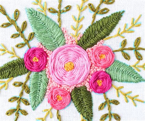 hand embroider flowers  steps  pictures instructables