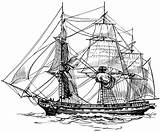 Ship Drawing Line Ships Old Sailing Pirate Coloring Ocean Pixgood Pages sketch template