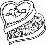 Bombons Caixa Lebensmittel Nourriture Colorir Snoepjes Disegni Alimenti Fechada Coloriages Ausmalbilder Malvorlage Animaatjes Valentinstag Stimmen sketch template