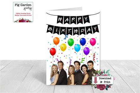 friends birthday card printable birthday card happy birthday etsy