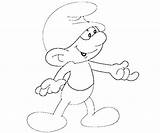 Smurf Clumsy Coloring Smurfs Drawings Line Random Library Clipart Popular sketch template
