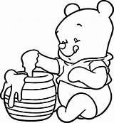 Coloring Pooh Baby Honey Bear Pages Wecoloringpage sketch template