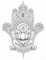 Hamsa Colorear Mano Fatima Fatma Zen Bouddha Fátima Relacionada Sketchite Adulte Besuchen sketch template