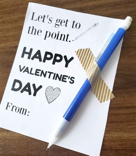 pencil valentine  printable  sycamore