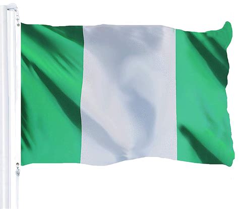 nigeria nigerian flag  ft printed brass grommets  quality
