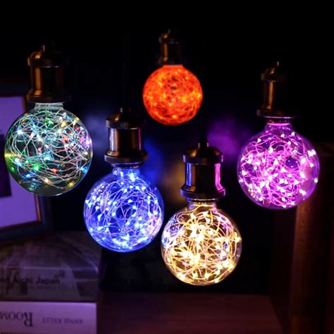 led lamp holiday lights rgb led bulb christmas string light indoor fairy light