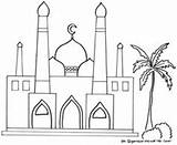 Ausmalbild Moschee Ramadan sketch template