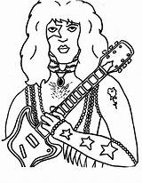 Stanley Paul Coloring Kiss Pages Frehley Ace Print Size sketch template
